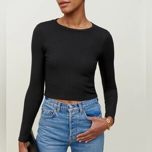 REFORMATION Jackie Knit Long Sleeve Top